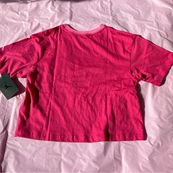 Girls’ Jordan Jumpman Logo Pink Short Sleeve Tee Size M - Picture 2 of 2